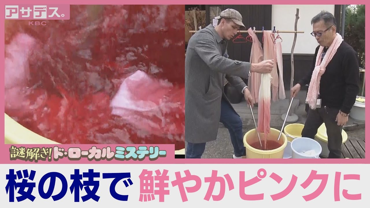 【桜染め】桜の枝で鮮やかピンクに！【アサデス。】【ド・ローカルミステリー】（２０２５年３月２５日）