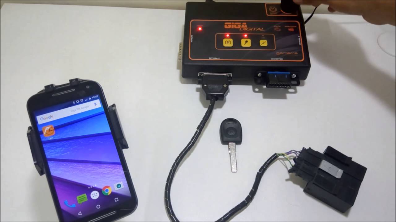 Demonstração do Giga Digital da Gamarra Tecnologia gravando chave em VW Immo1 com a Fácil