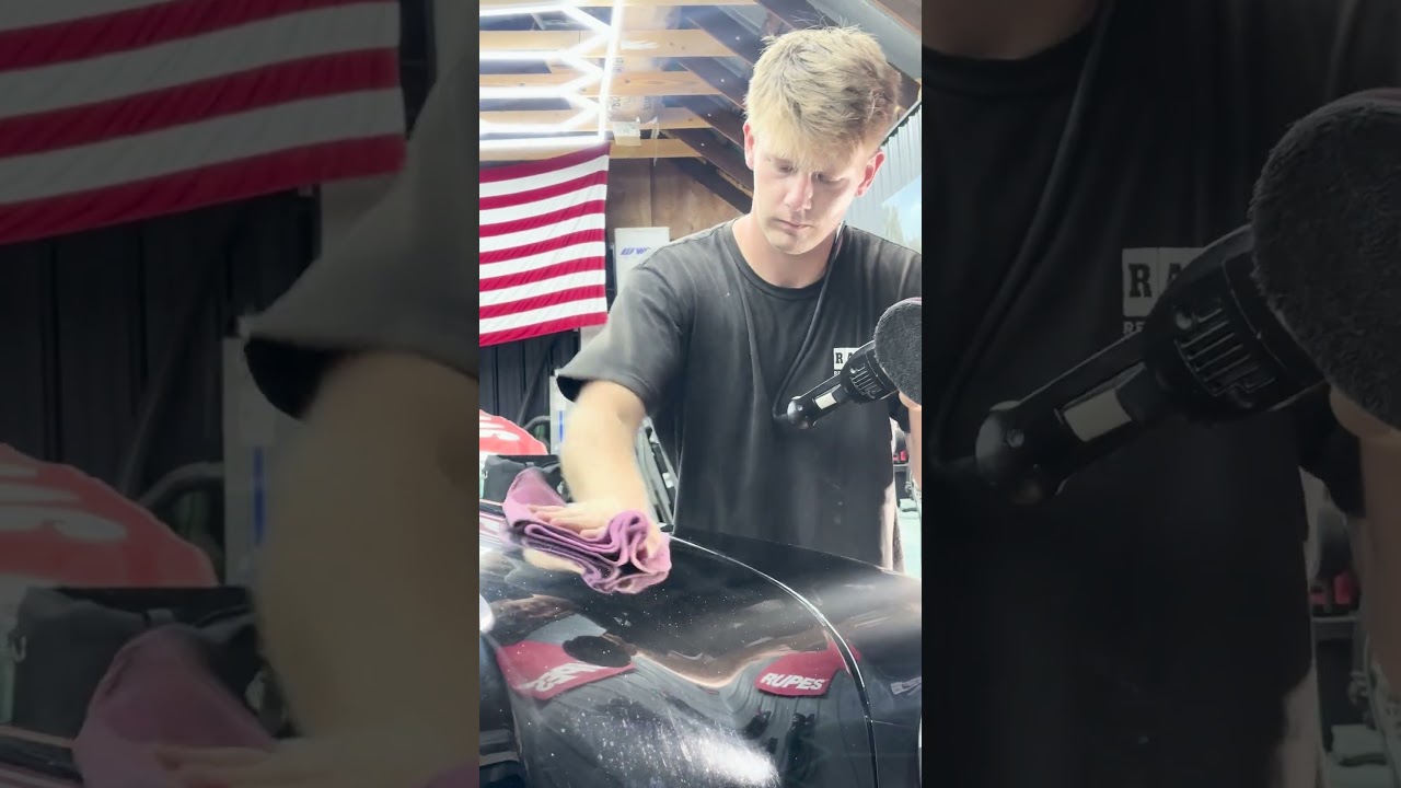Buffing an old Ford in the Greatest Country in the world