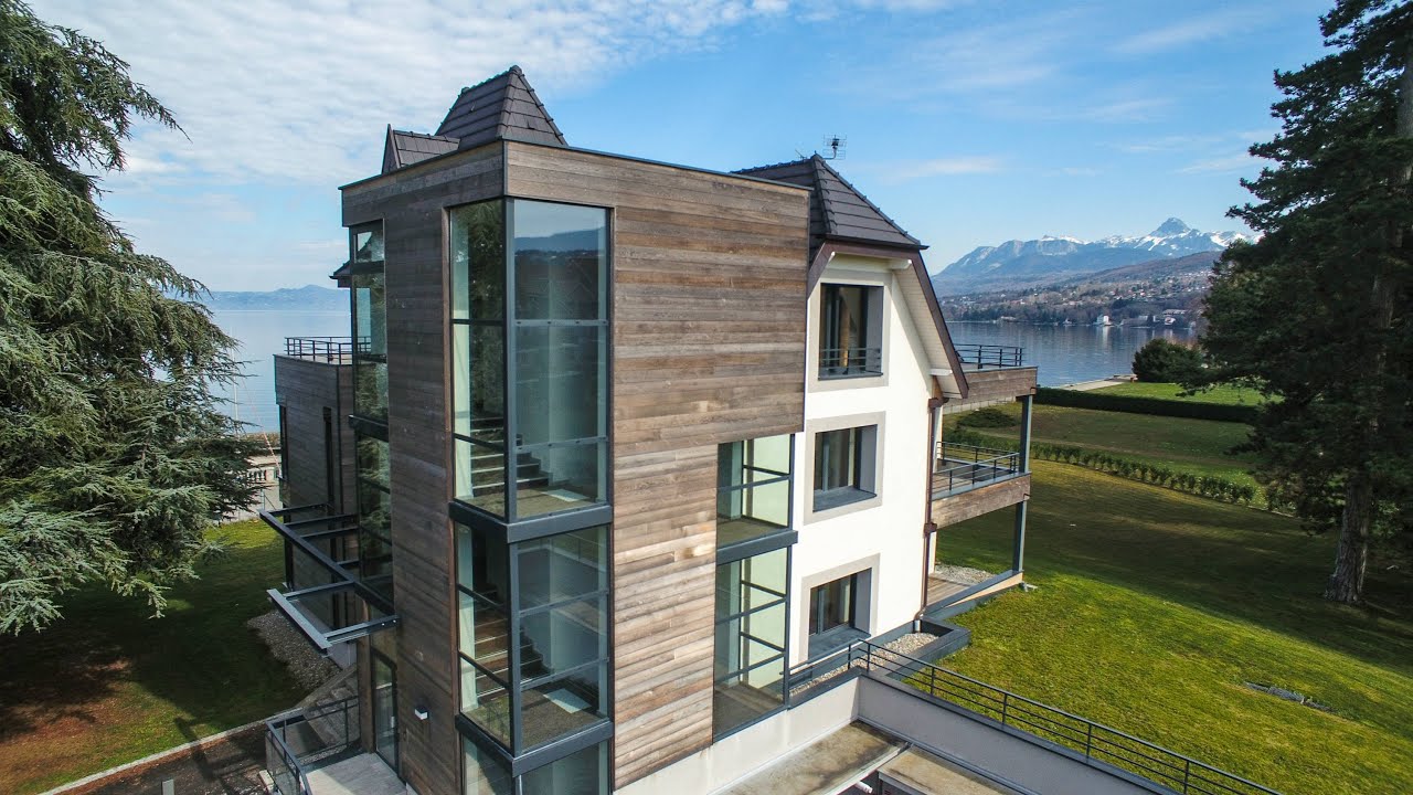 Lakefront Villa for Sale near Evian-les-Bains with Panoramic Views on Lake Geneva and Switzerland