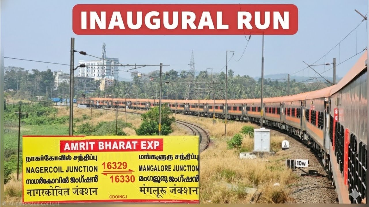Mangaluru Junction to Thrissur | Amrit Bharat Express Inaugural run Full Journey