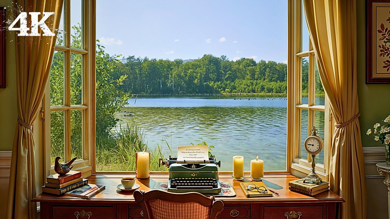 Serene LakeHouse Ambience | You’re in a Blissful Dream with Soothing Waters, Birds & Breezes