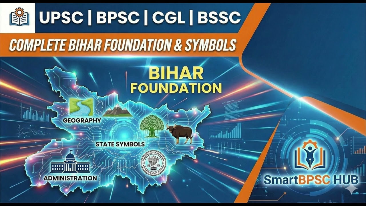 BPSC AEDO History Episode 9 | Bihar Foundation, Geography, State Symbols  | SmartBPSC