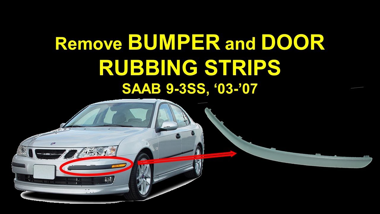 Saab 9-3 Bumper Strips & Door Rubbing Strips removal