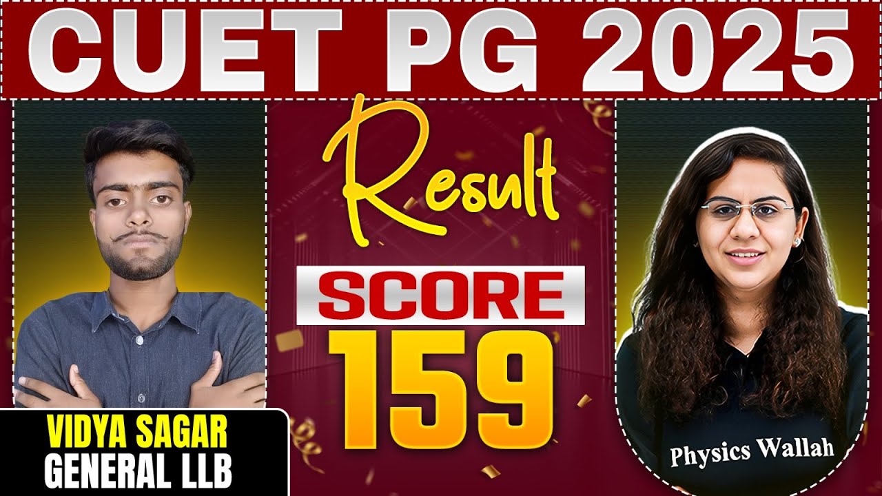 CUET PG General LLB Topper Interview 2025 | Congratulations Vidya, Score 159 | PW