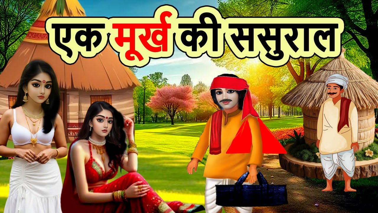 एक मूर्ख की ससुराल | cartoon story | moral story | hindi kahani | bedtime story | mann k voice |