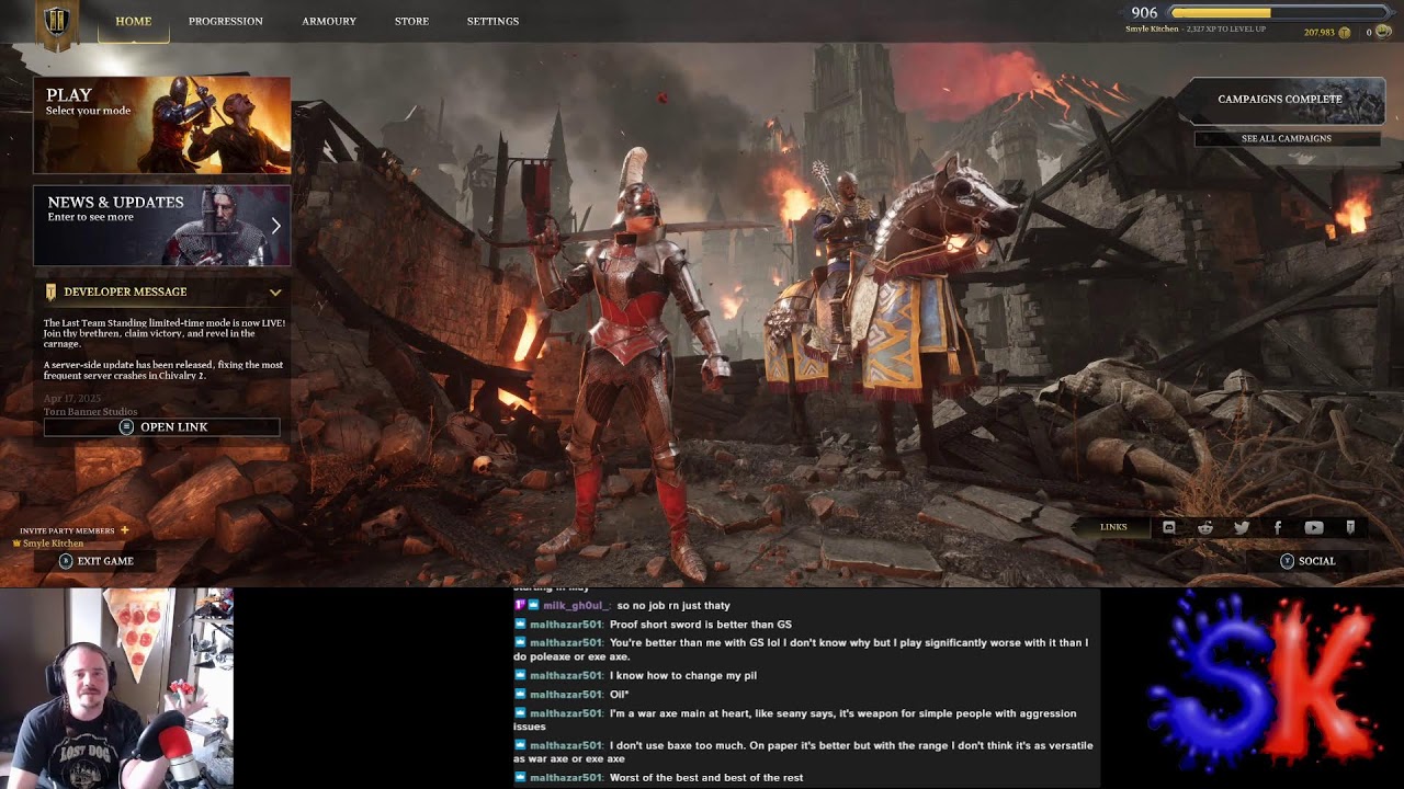 Road to level 1K Thirsty for BLOOD Thursday in Chivalry 2