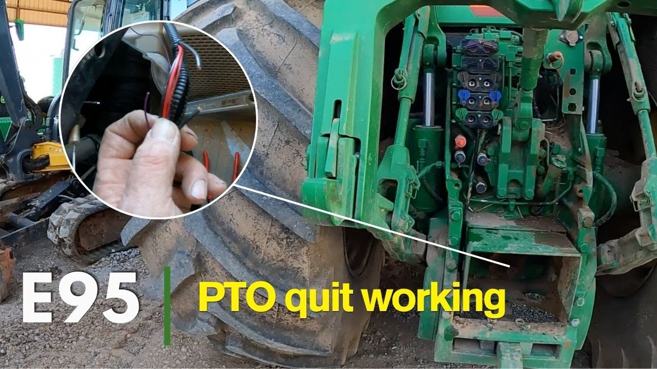 E95 | John Deere 8R 280 Tractor with PTO Issues - John Deere Mechanic Repairs Tractor
