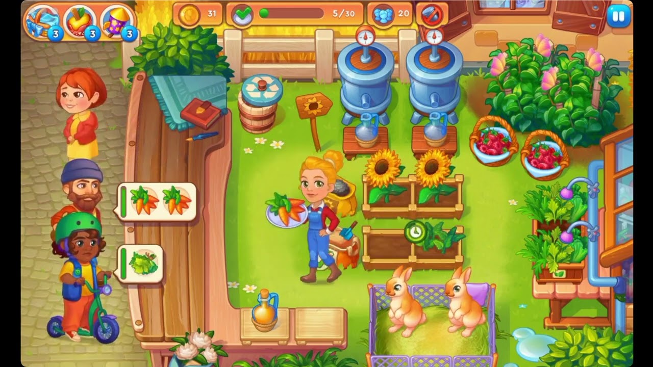 Farming Fever Cooking Games - Level 69 🍎🌻🫐 - No Boosters - FULL STORY - CaroGamesNL