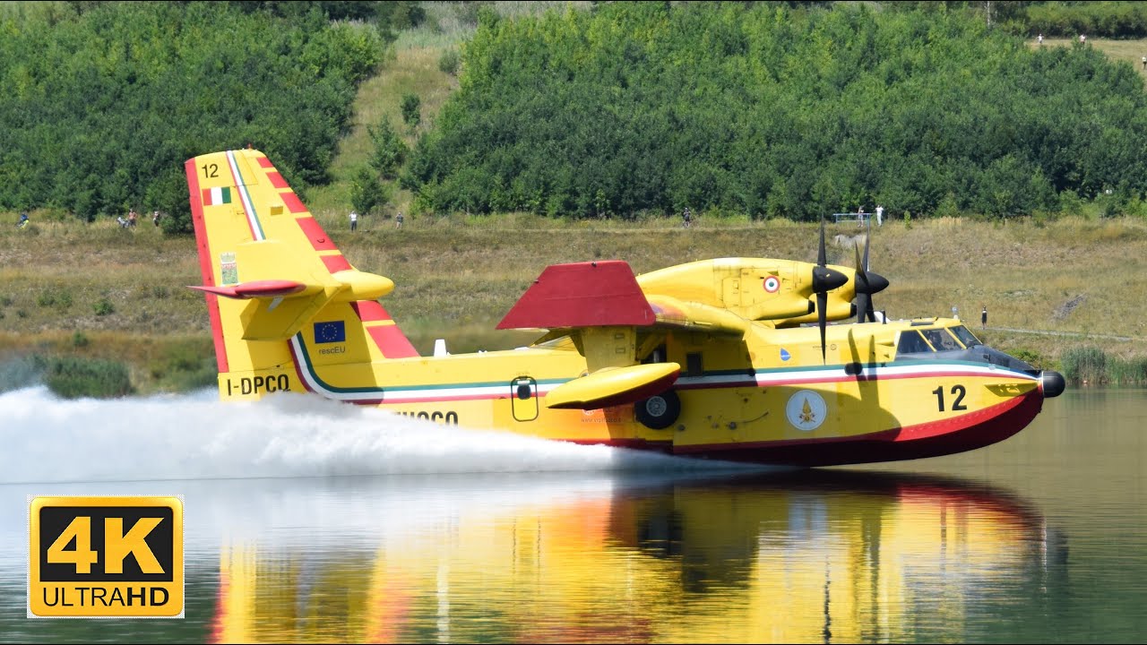 Canadair CL-415 fires in national park Bohemian Switzerland (Požár v Národním parku České Švýcarsko)