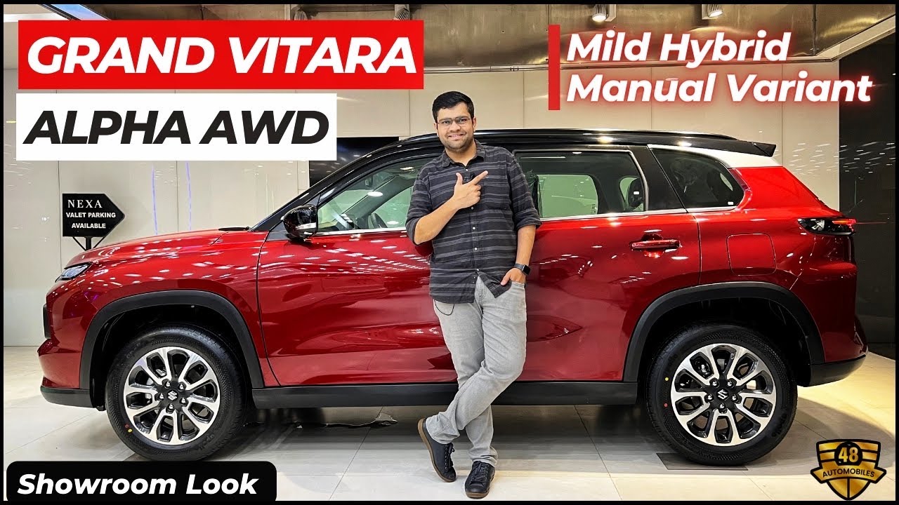 2022 Maruti Suzuki Grand Vitara Red colour Alpha AWD Manual Variant Walk-around Video| Price -16.89L