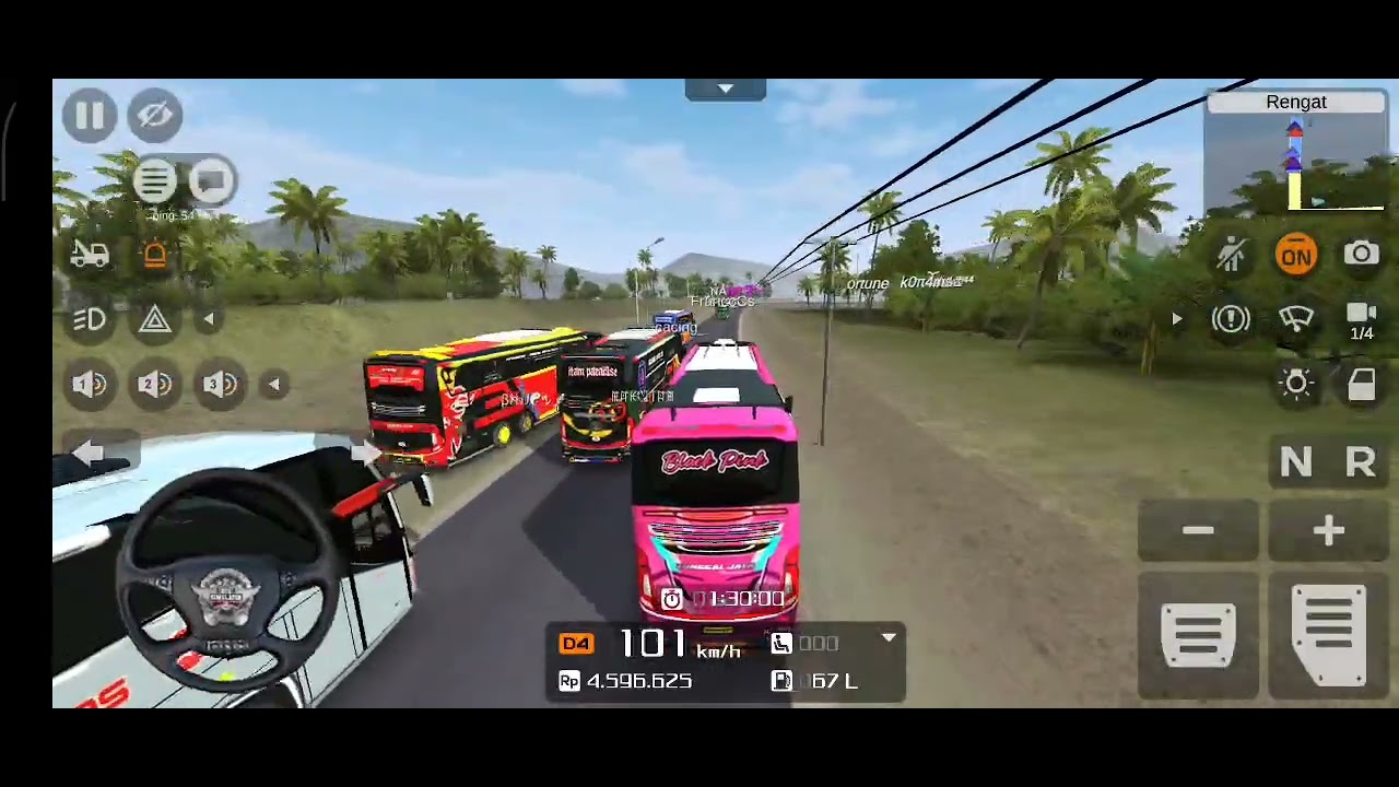 Tronton bussid v361 rute jambi pekanbaru berakhir celaka