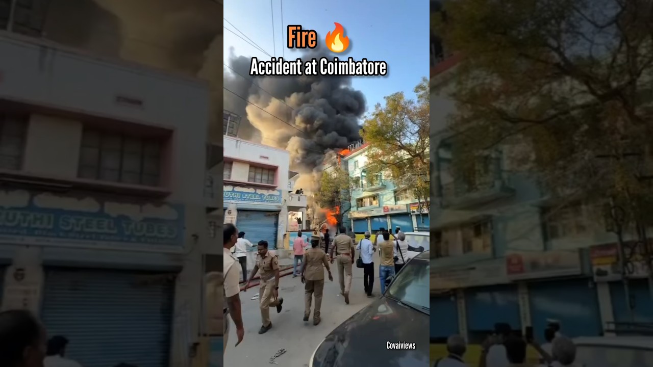 Fire Accident at Coimbatore | Near Ramnagar Gandhipuram Coimbatore #shorts