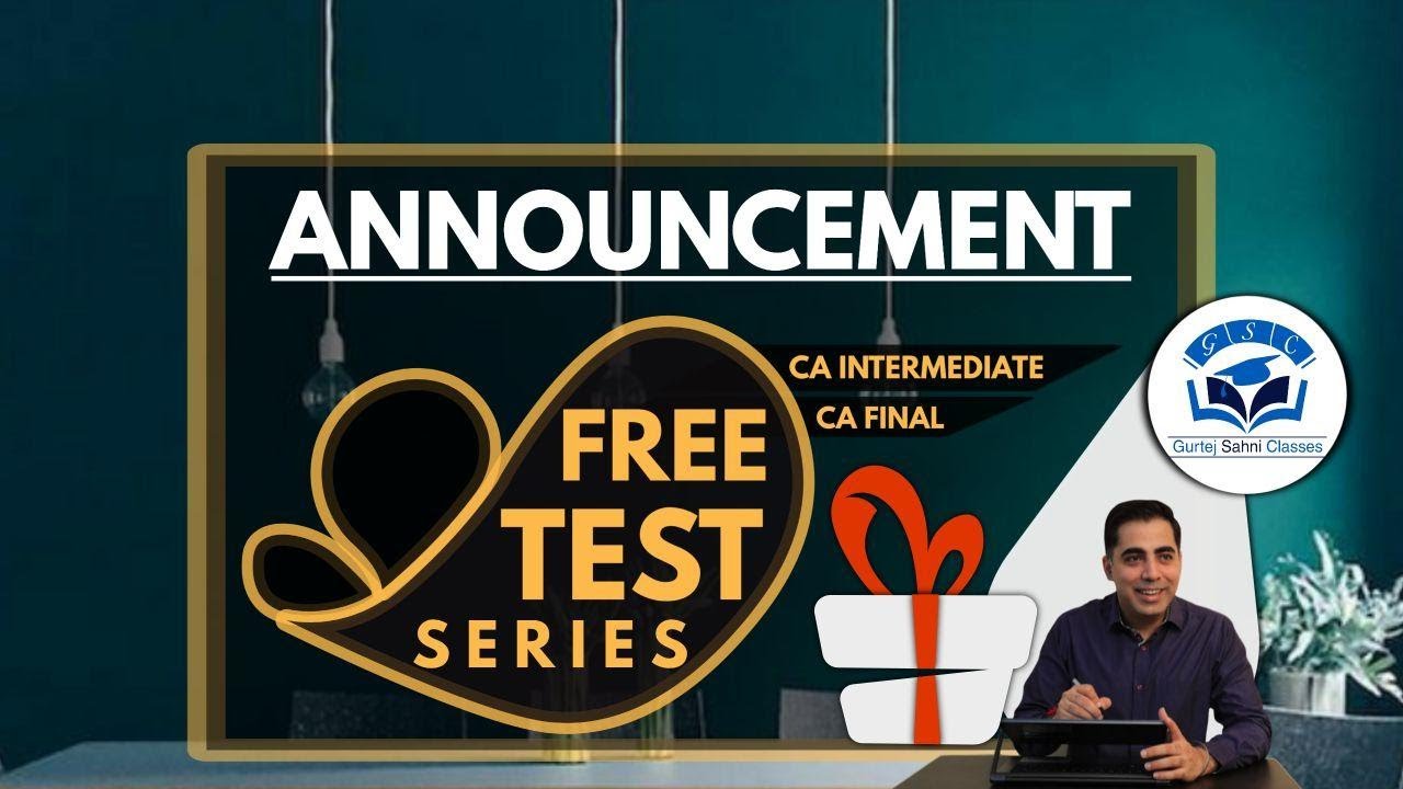 FREE TEST SERIES CA INTER  CA FINAL