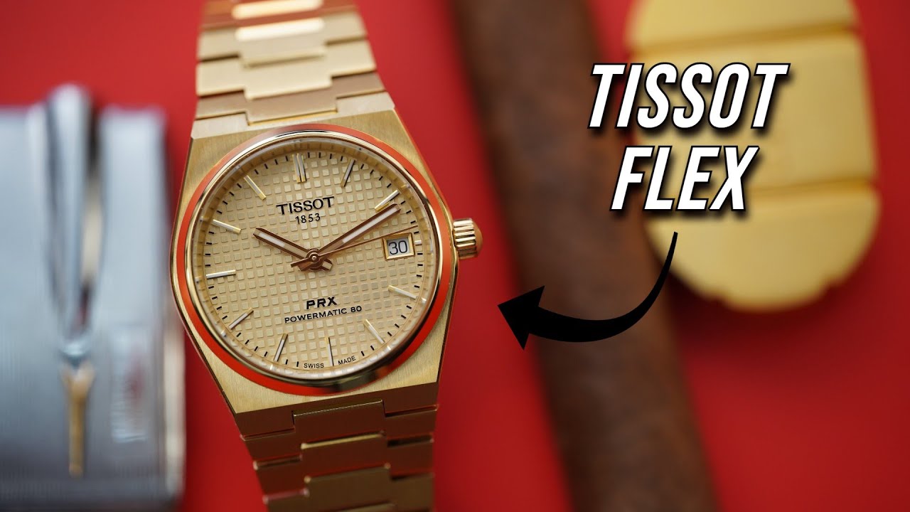 Gold 35mm TISSOT PRX Powermatic 80 an Affordable Alternative to the Vacheron Constantin 222