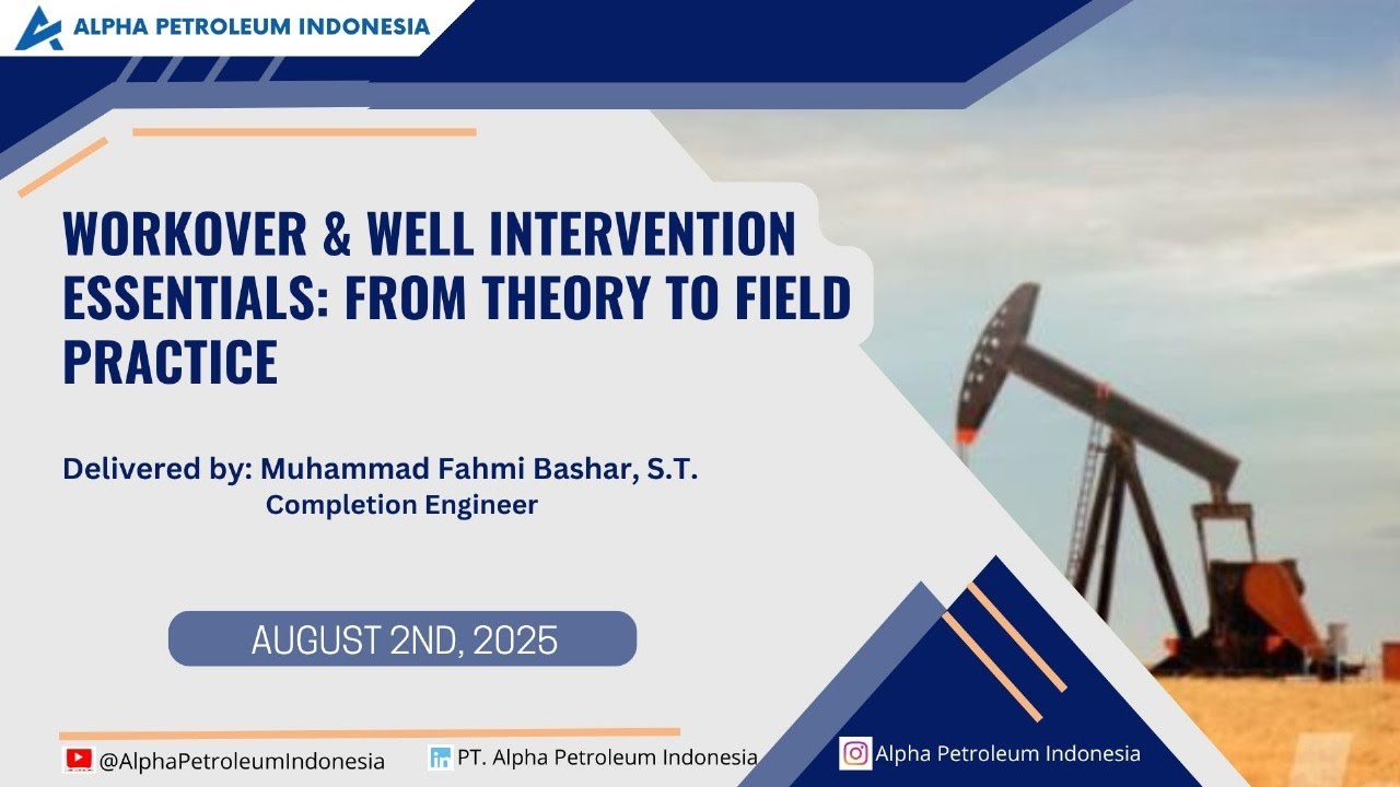 Online Training Work over & Well Intervention Essentials:  From Theory to Field Practice by PT API