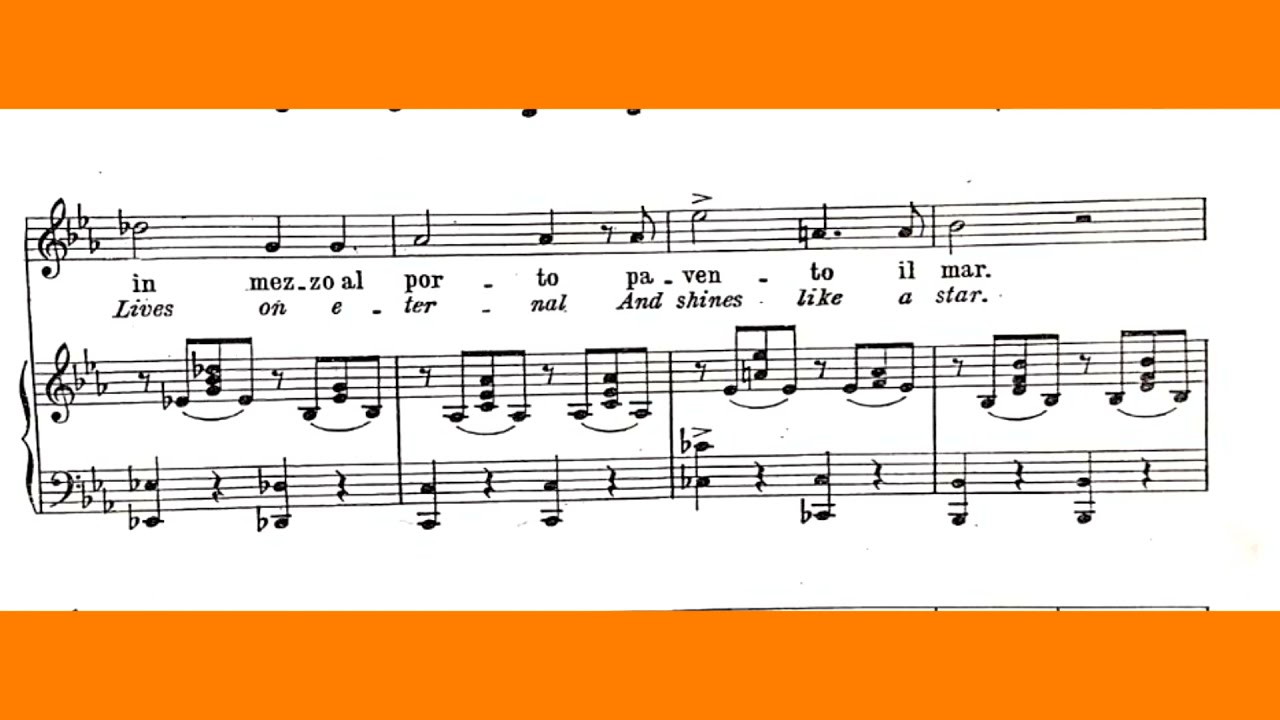 AVVEZZO A VIVERE (Nicola Vaccai) - karaoke-  Eb Major