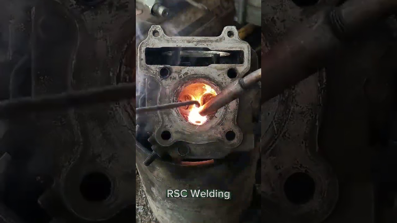 Head Cylinder Repair #welding #aluminium #gaswelding #viral #shorts #fypシ