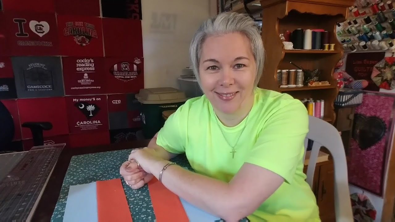 Glue Basting T-Shirt Quilt Blocks With Elmer's Glue