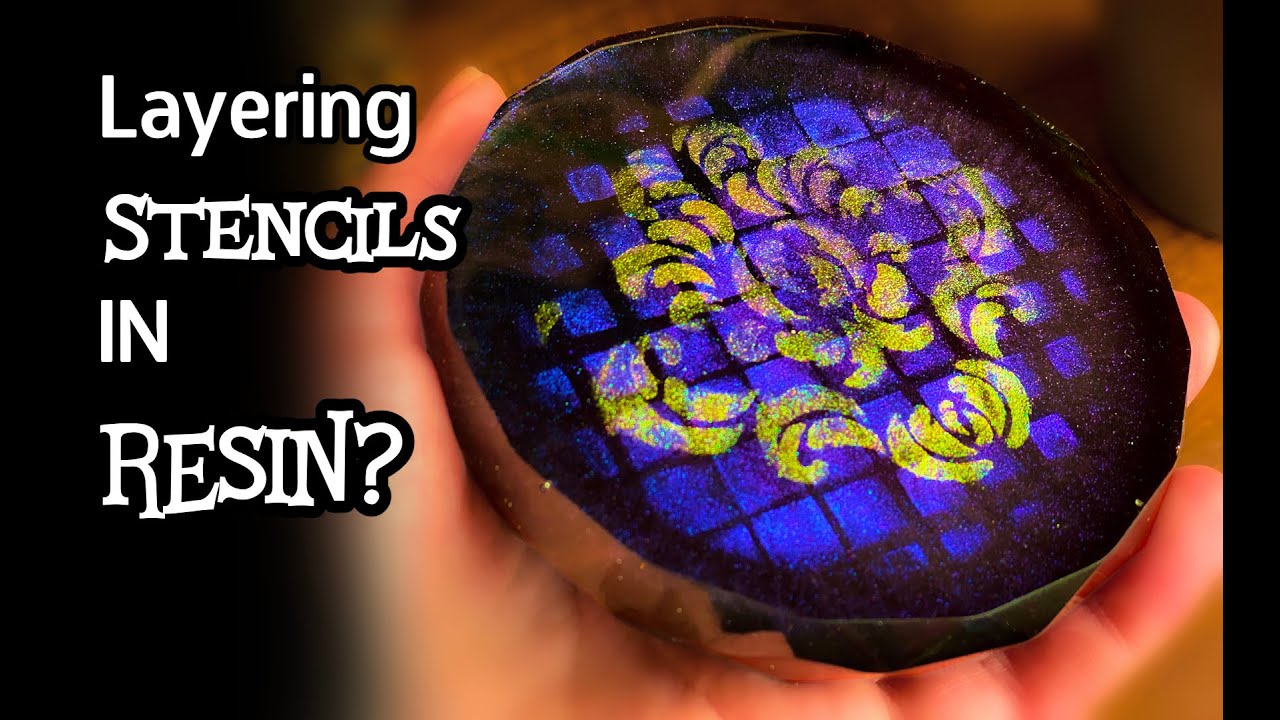 Layering Stencils in Epoxy Resin - Experiment
