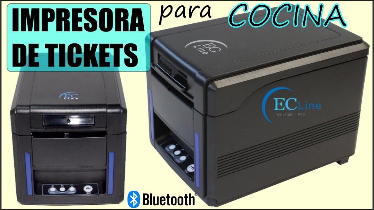Impresora de Tickets Bluetooth para Cocina Punto de Venta EC-PM-80340-BT