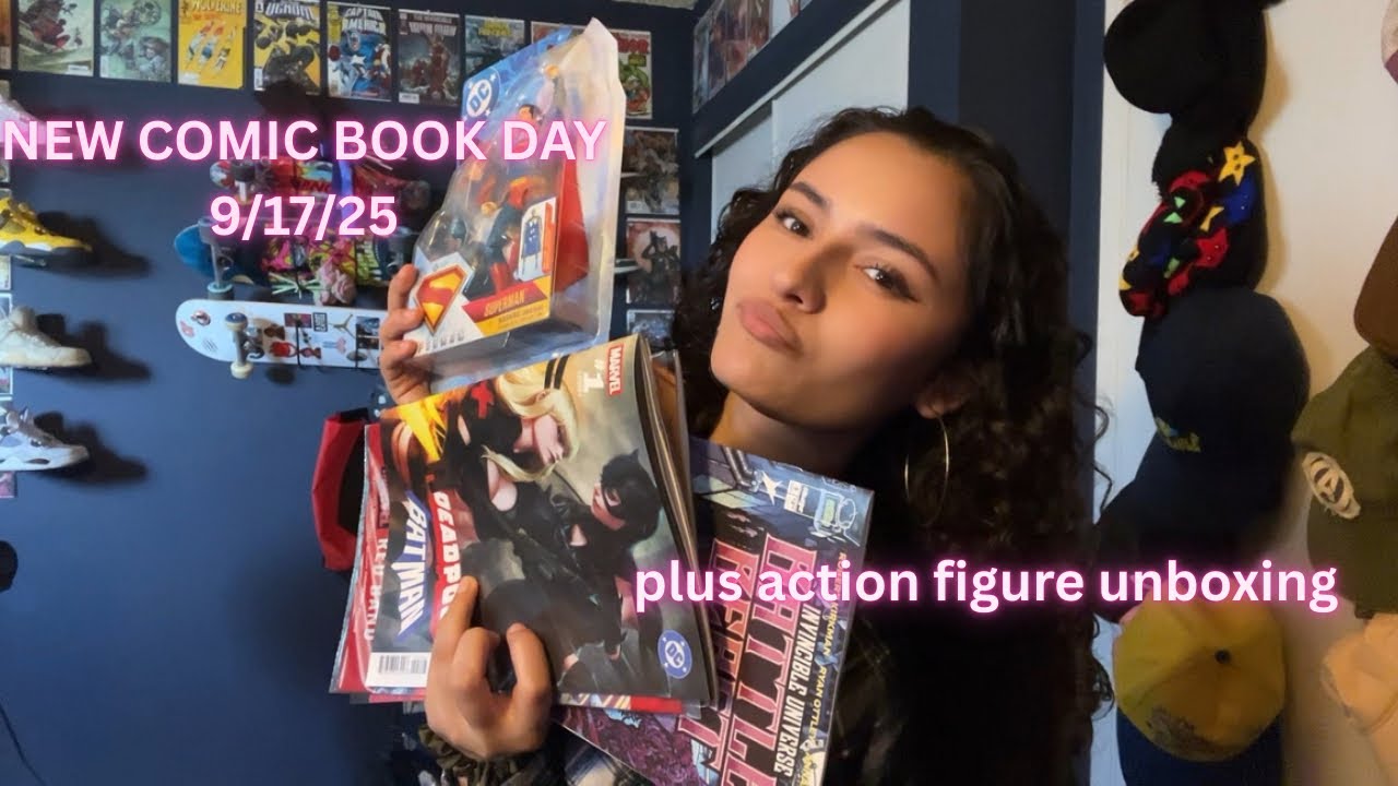 new comic book day + superman figure 