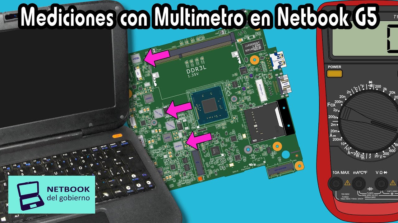 Mediciones con Multímetro en Netbook G5