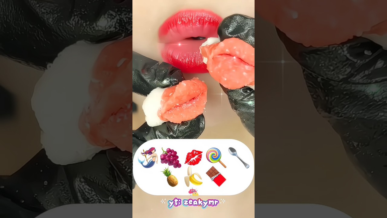 Eating by emoji 💋💋CR: dangbee eating #ASMR #ASMRsounds #ASMRcommunity #emojichallenge  #mukbang