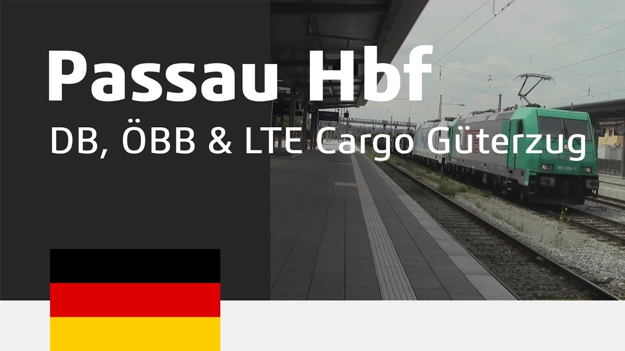 Deutsche Bahn Regio, ÖBB City Shuttle & LTE empty car transporter güterzug at Passah Hauptbahnhof HD