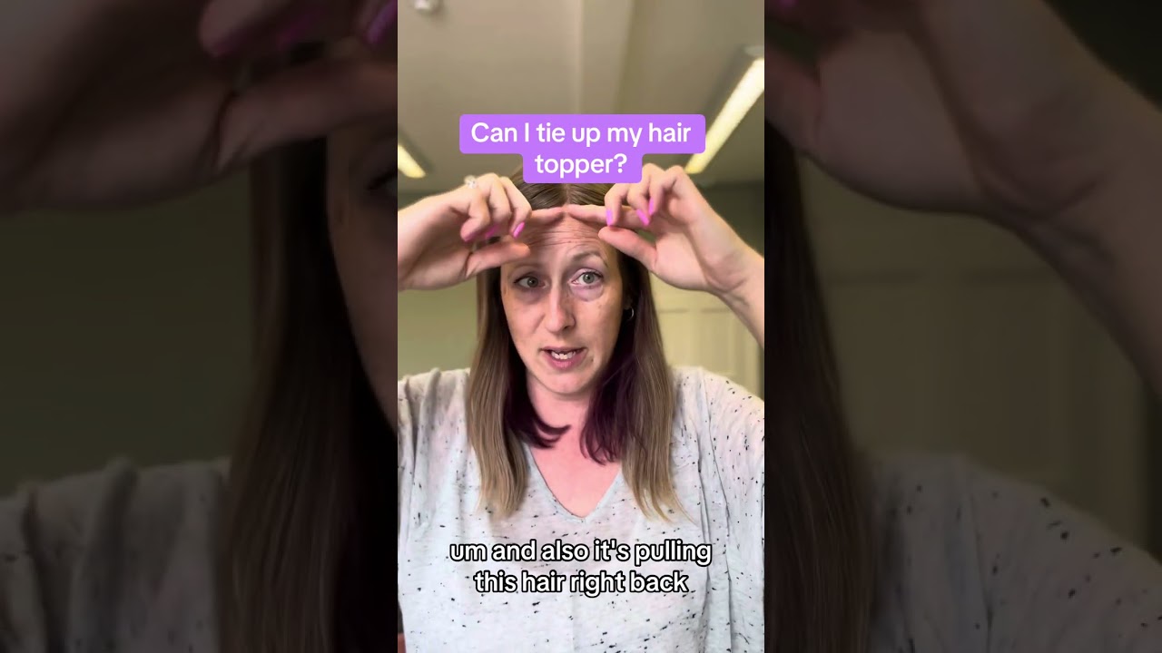 How to tie up your hair topper