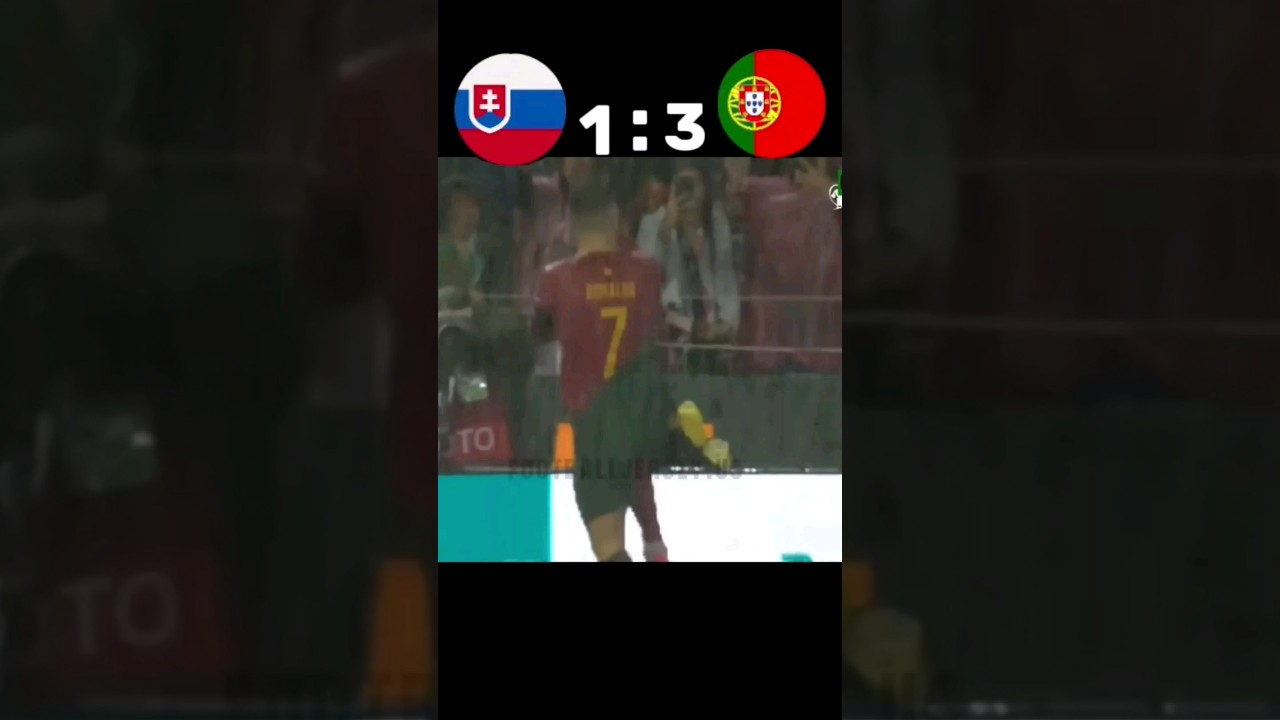 Portugal vs Slovakia#ronaldo #football #shorts