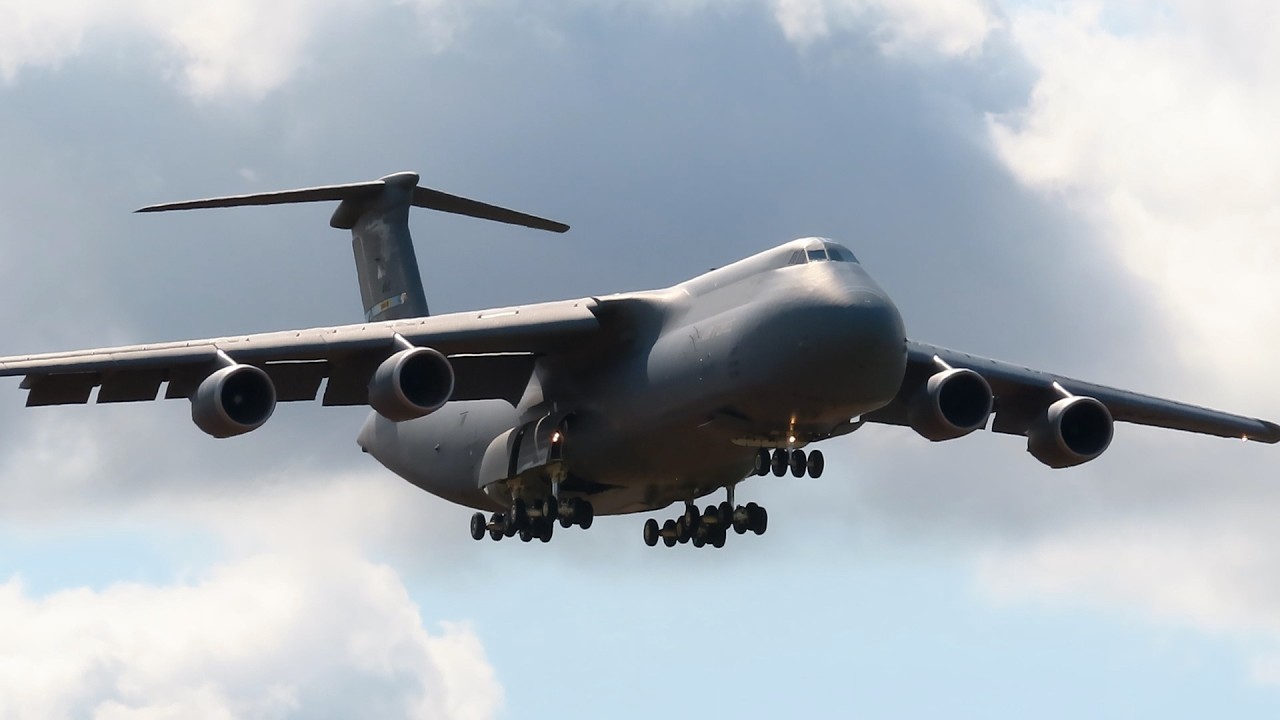 Airshow London SkyDrive 2025 Monday Departures | CLOSE UP C-5s, F-16, F-18s, etc.
