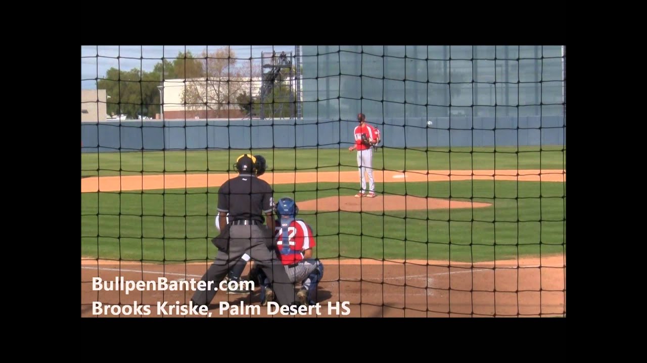 Brooks Kriske Pitching at the MLSB Showcase at the Urban Youth Academy