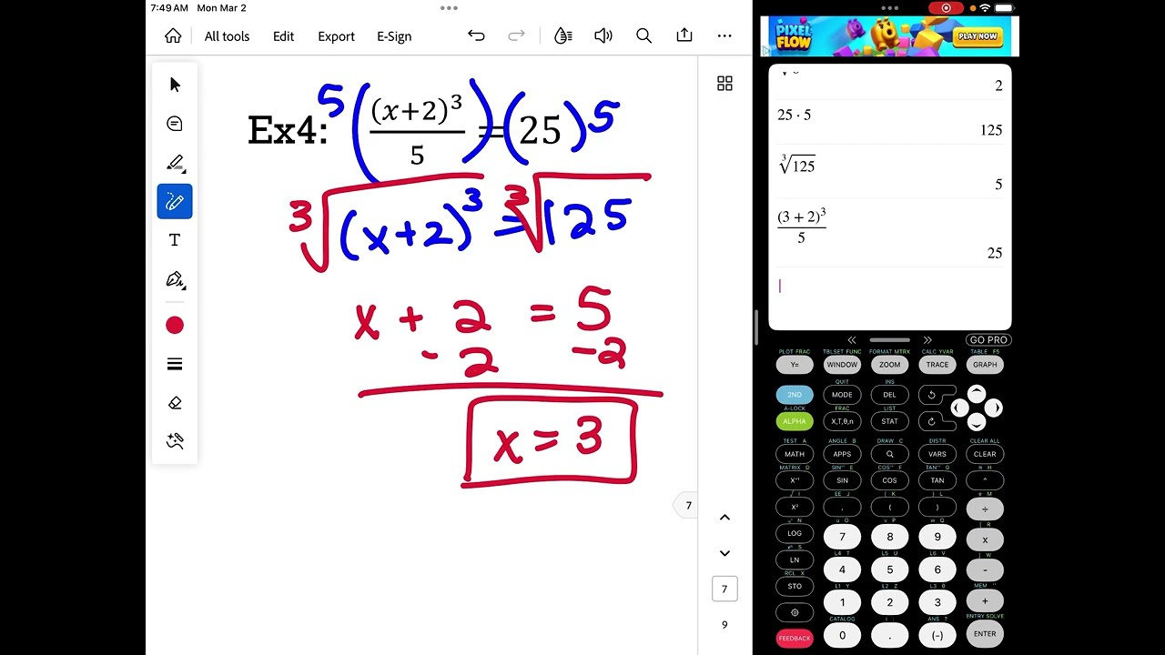Algebra 2- Solve Cubic Equations