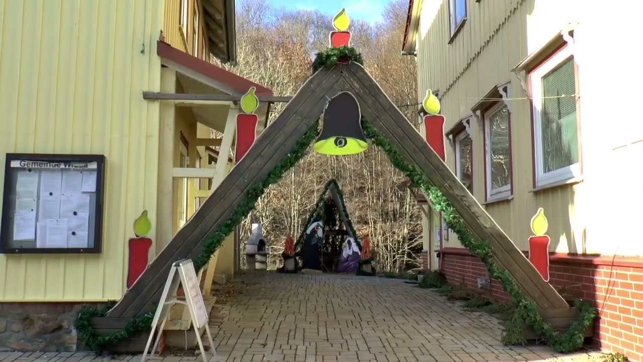 Weihnachtszeit im Harz Spaziergang in Wieda mit Krippenausstellung