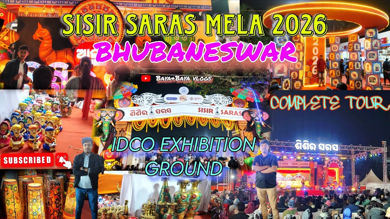 Sisir Saras Mela 2026 😱 | Bhubaneswar Rati Re Ete Crowd?#SisirSaras#bbsrmela#OdiaVlog#MelaVlog#Crowd