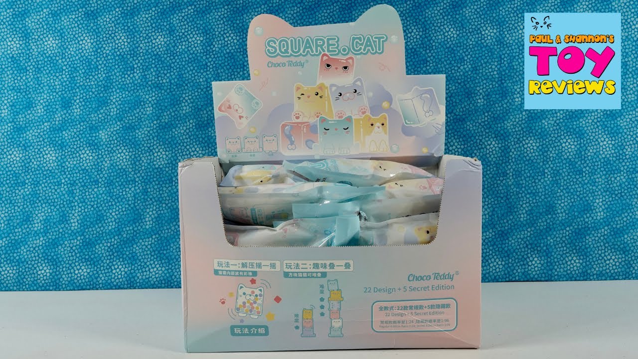 Square Cat Choco Teddy Ice Cool Pastel Blind Bag Figure Opening