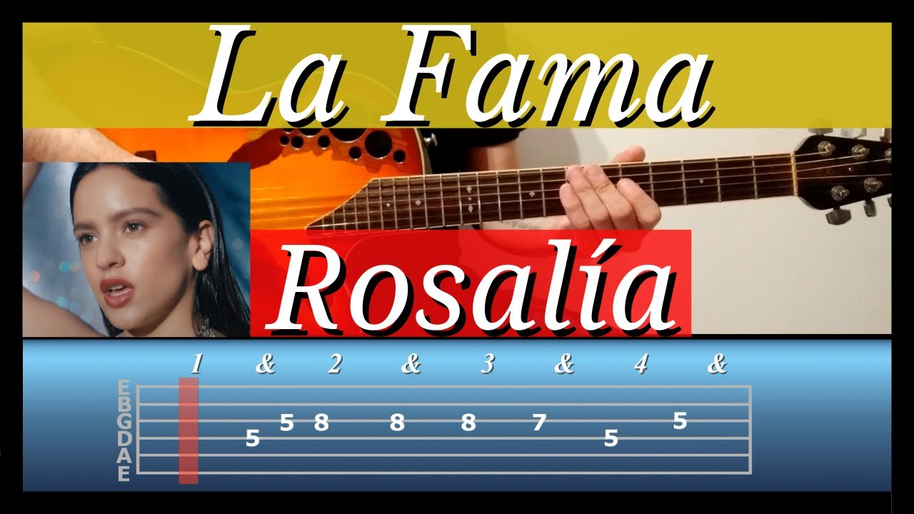 ROSALIA - LA FAMA ft. The Weeknd РУКОВОДСТВО EZ Guitar1