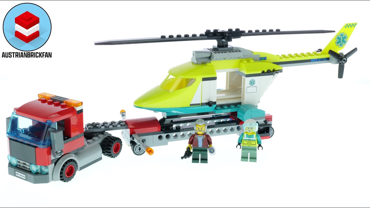 LEGO City 60343 Транспортёр спасательного вертолёта — обзор LEGO Speed ​​Build