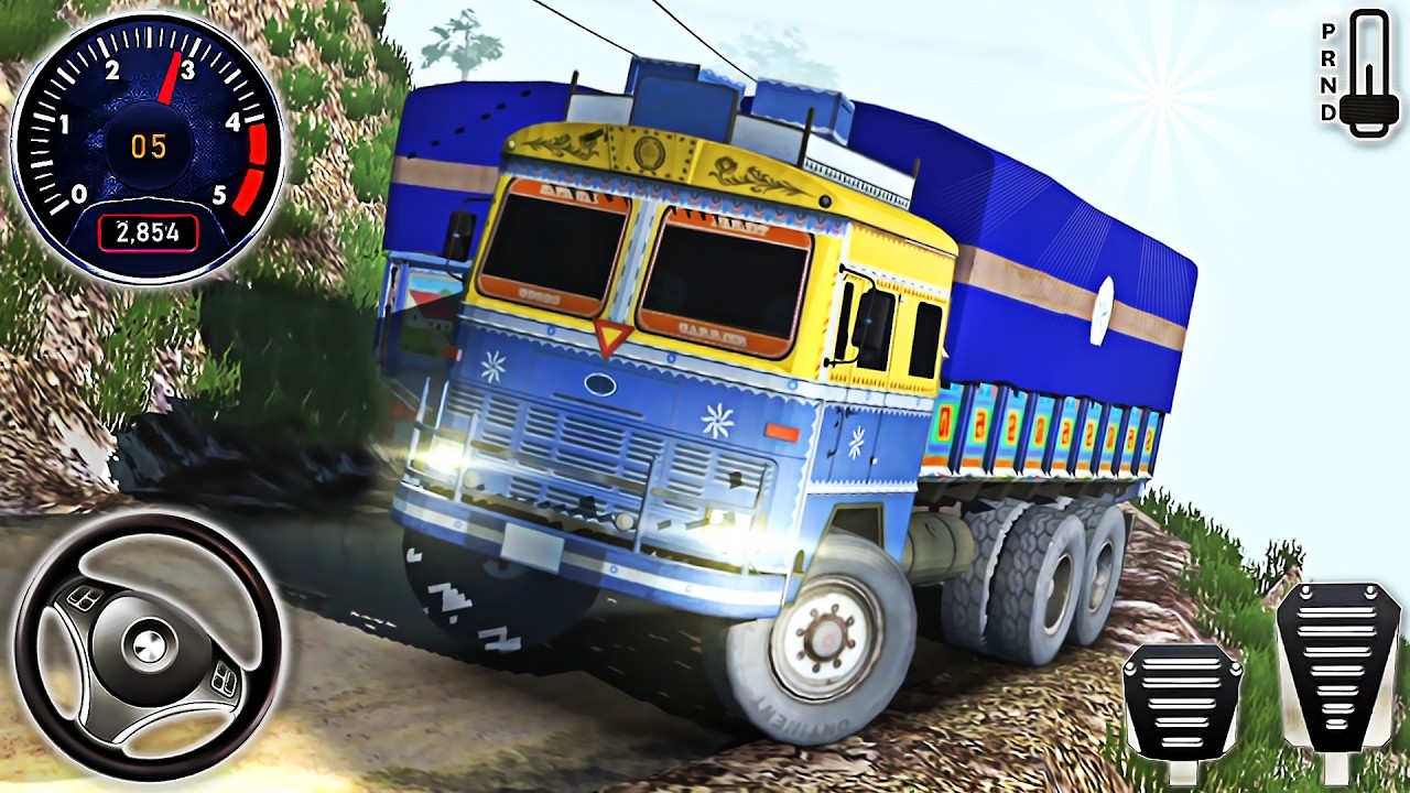 Real Indian Truck Driving - Offroad Hill Cargo Truck Drive Sim 3D | Android Gameplay