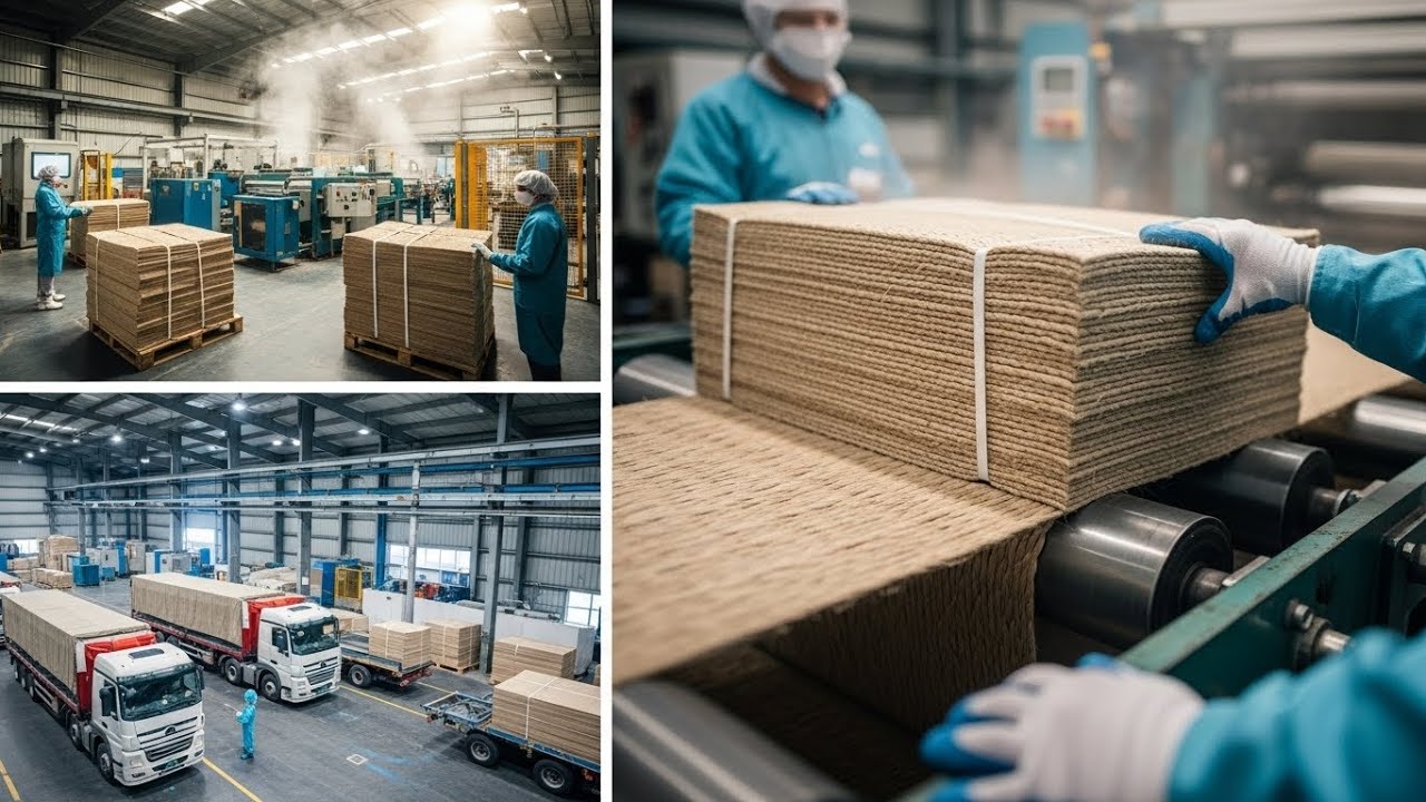 “Inside a Water Hyacinth Factory: From Harvest to Finished Fiber | Real Industrial Process”