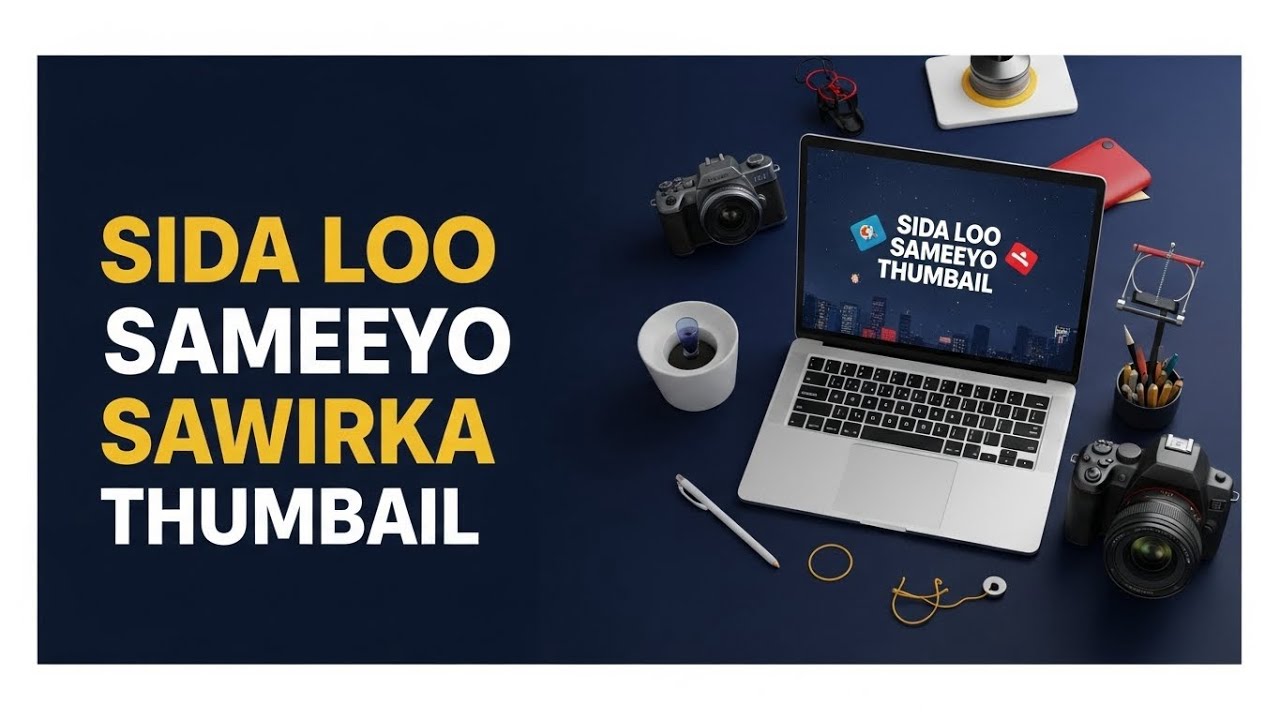 Sida Loo Sameeyo Thumbnail Qurux Badan | Baro Talaabooyin Fudud how to make thumbnail 