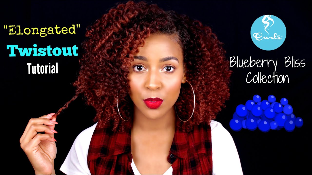 Elongated Twistout ft. Curls Blueberry Bliss