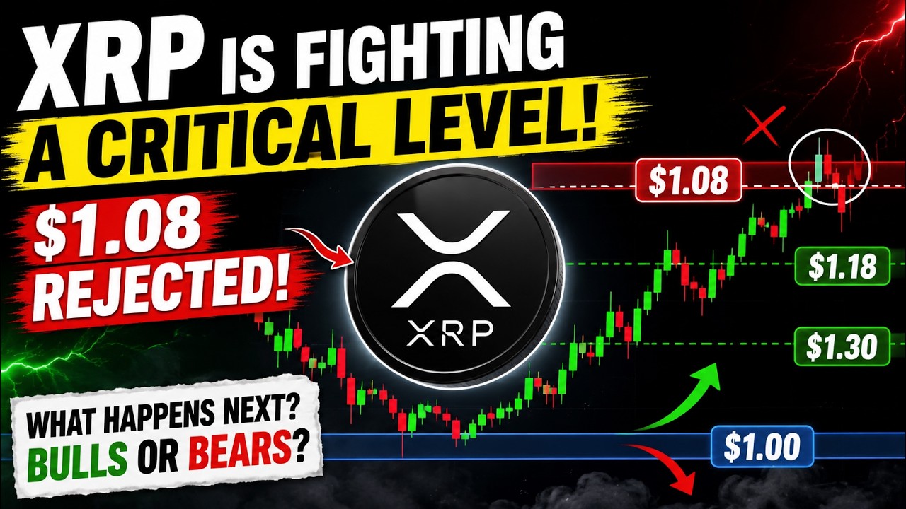 XRP Just Hit a Critical Level! Will $1.08 Trigger the Next Massive Rally? 🚨 XRP Price Prediction