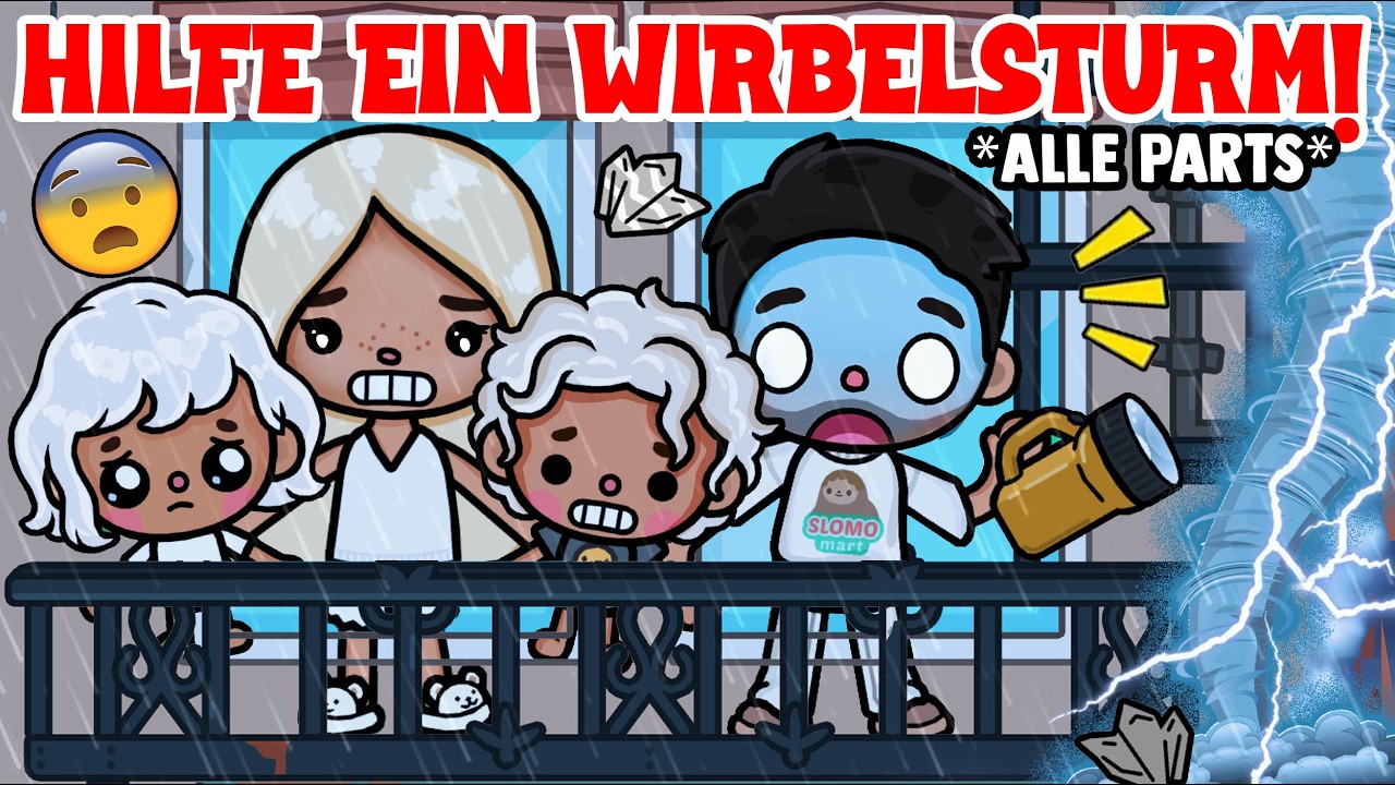 🎥 DER FILM 🍿 EIN TORNADO NAHT🌪️ UND DIE ZWILLINGE WERDEN KRANK 🤧 DEUTSCHE TOCA BOCA STORY MIT STIMME