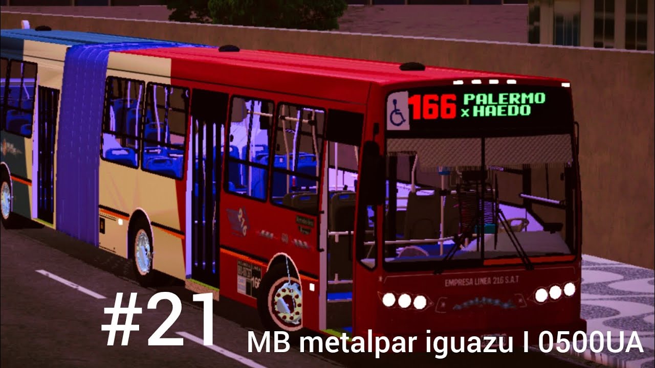 Serie de PBS2 #21 un viejito de la línea 166,línea 166 ex interno 39 MB Metalpar iguazu I 0500UA 