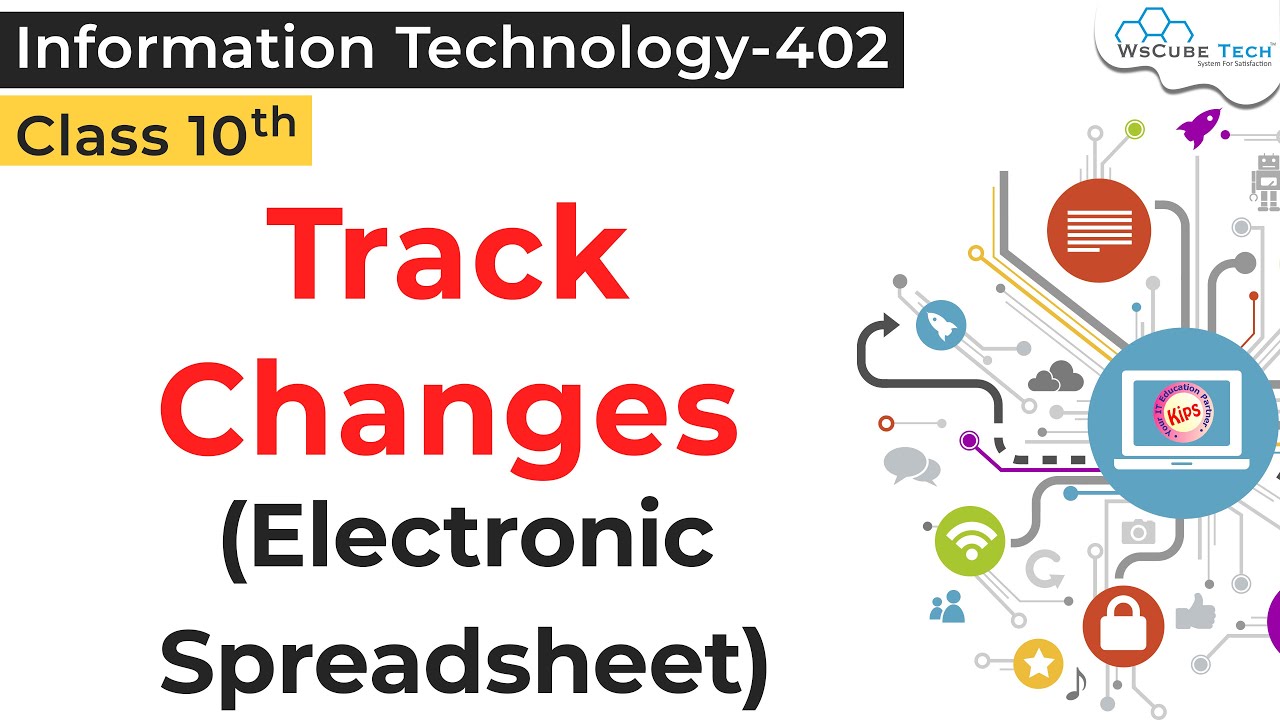 Track Changes in Spreadsheet Class 10 IT | Electronic Spreadsheet (Advanced) Record Changes IT 402