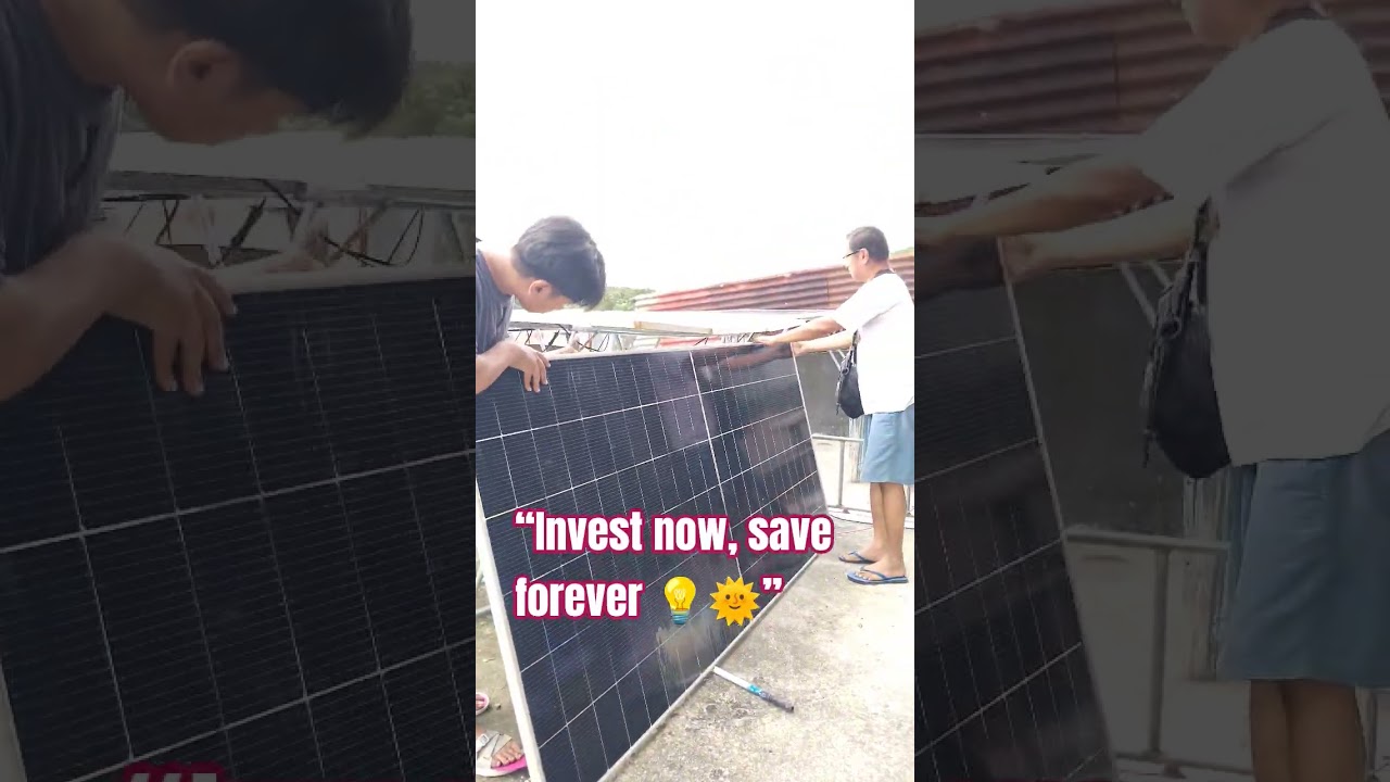 INSTALLING 600 WATTS SOLAR PANEL #fypシ゚viral #solarpanel  #solarpower