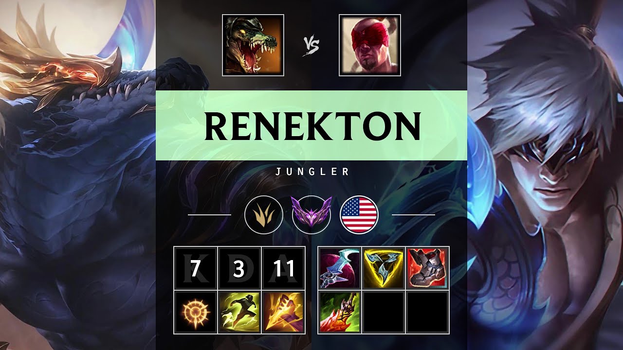 Renekton Jungle vs Lee Sin - NA Master Patch 25.18
