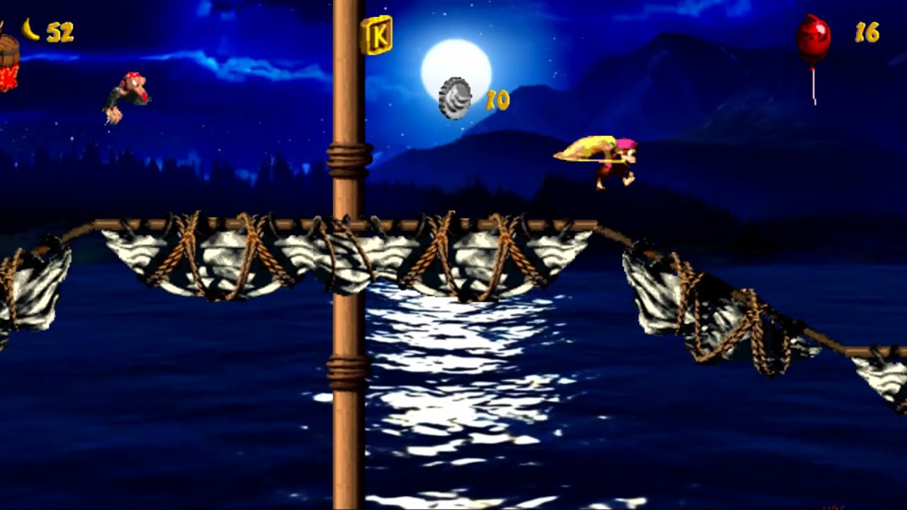 【PC】 Donkey Kong Country The Trilogy【1-3】SAILS AT NIGHT（LORY'S JUNGLE）